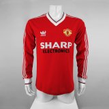 Retro 1983 Manchester United Home Long Sleeve 1:1 Quality Soccer Jersey