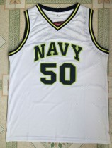 NBA Spurs #50  Admiral   David Robinson high school Vintage best Mesh Jersey white