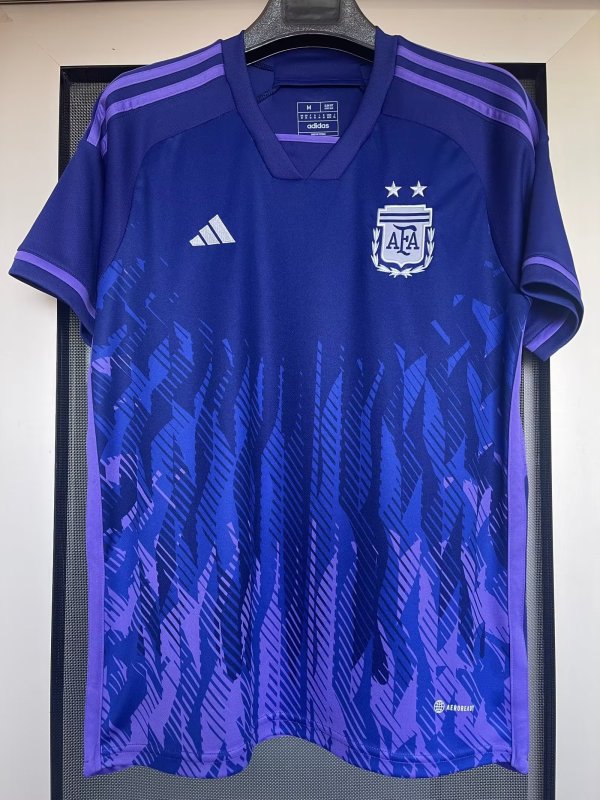 Argentina Away Fans 3 Stars  1:1 Quality Soccer Jersey   2022