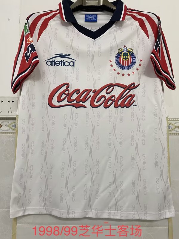 Retro Chivas (Guadalajara )  Away Fans  1:1 Quality Soccer Jersey  1998-1999