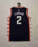 NBA New season Express (new fabric print) Leonard city version 2 dark blue, black, white