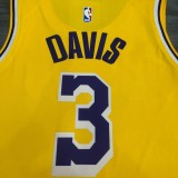 NBA Los Angeles crew neck vintage yellow 3 Davis  with chip  1:1