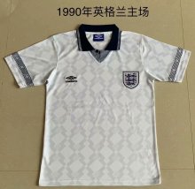 Retro England Home  1:1 Quality Soccer Jersey   1990