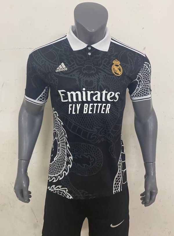 Real Madrid  Black   Fans  1:1 Quality Soccer Jersey    23-24