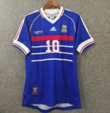 1998 ZIDANE #10 France Home Blue Retro