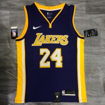 NBA Lakers retro purple V-neck 24 Kobe with chip  1:1
