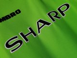 Retro Manchester United Green  Long Sleeve 1:1 Quality Soccer Jersey  1998-1999