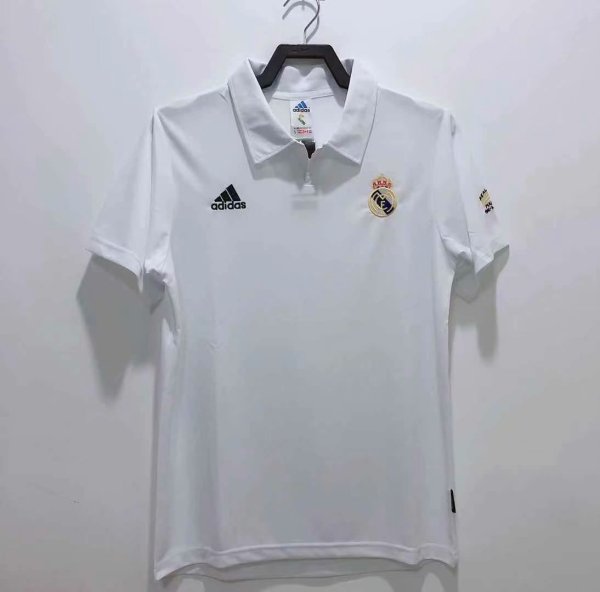 Retro Real Madrid Home Champions League 100 year 1:1 Quality Soccer Jersey  2001-2002-2003