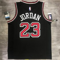 NBA  Bulls crew neck black 23 Jordan with chip  1:1