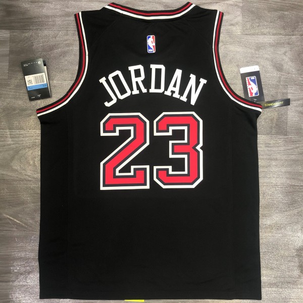 NBA  Bulls crew neck black 23 Jordan with chip  1:1