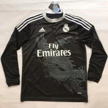 Retro Real Madrid third  Away Black Long Sleeve  1:1 Quality Soccer Jersey    2014-2015