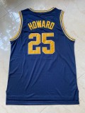NCAA University of Michigan # 25 Juwan Howard dark blue jersey