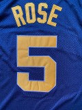 NCAA University of Michigan # 5 Jalen Rose dark blue jersey