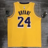 NBA Lakers round neck retro yellow 24 Kobe with chip  1:1