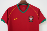 Retro Portugal Home  Fans 1:1 Quality Soccer Jersey   2006