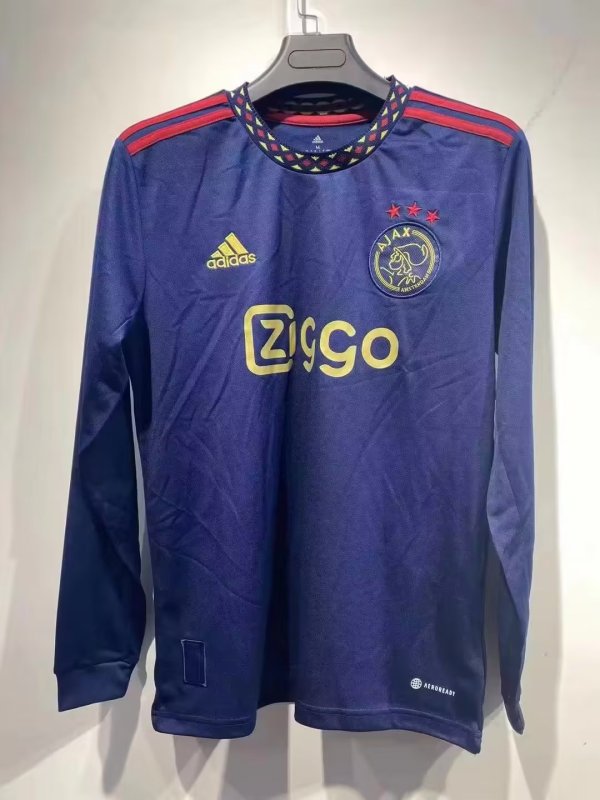 Ajax Away  Blue Long Sleeve  Fans 1:1 Quality Soccer Jersey   22-23