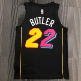NBA Miami Heat BUTER #22 Black Top Quality Hot Pressing