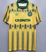Retro  Celtic Away Yellow 1:1 Quality Soccer Jersey  1991-1992