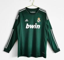 Retro Real Madrid Green Third Long Sleeve 1:1 Quality Soccer Jersey  2012-2013