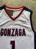NCAA University of Gonzaga #1 white university Jersey