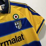Retro  Parma Away Yellow 1:1 Quality Soccer Jersey  1999-2000