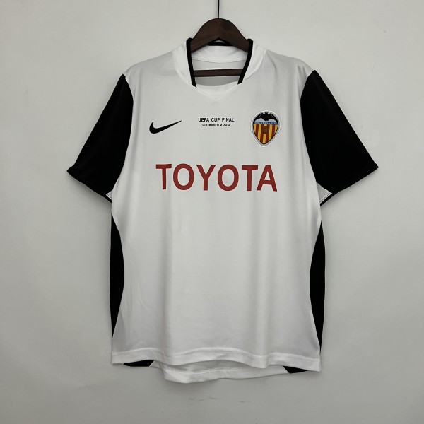 Retro Valencia Home 1:1 Quality Soccer Jersey   2003-2004