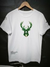 NBA Bucks Hot pressing white T-shirt 1:1