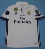Retro Real Madrid Home  1:1 Quality Soccer Jersey    2016-2017