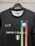 Napoli Champions Edition Black Fans 1:1 Quality Soccer Jersey   23-24