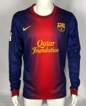 Retro Barcelona  Home Long sleeve  player 1:1 Quality Soccer Jersey   2012-2013