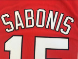 Soviet Union #15 avidas sabonis red basketball shirt