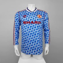 Retro 1991-1992 Manchester United Away Long sleeve 1:1 Quality Soccer Jersey