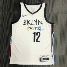 Brooklyn Nets City Edition Graffiti White #12 HARRIS 1:1 Quality NBA  Season Jerseys 2021