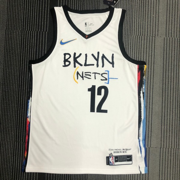 Brooklyn Nets City Edition Graffiti White #12 HARRIS 1:1 Quality NBA  Season Jerseys 2021