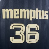 Memphis Grizzlies stripe Black #36 SMART 1:1 Quality NBA Jerseys 2023