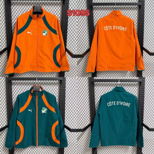 Ivory Coast  Windbreaker Two-sided   Red Blue 1:1 Quality Soccer Jersey  26-27  (2026)