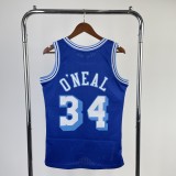 Retro Los Angeles Lakers Blue #34 O'NEAL  1:1 Quality NBA Season Jerseys 1996-1997