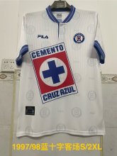 Retro  Cruz Azul Away 1:1 Quality Soccer Jersey   1997-1998