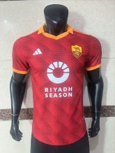 Roma Home Player （with logo ）1:1 Quality Soccer Jersey  24-25