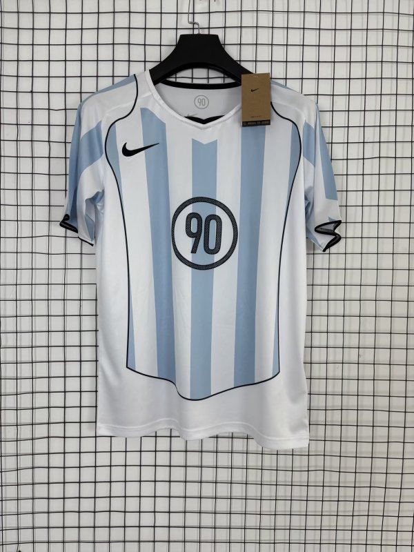 Nike 90 White blue  1:1 Quality Soccer Jersey  25-26