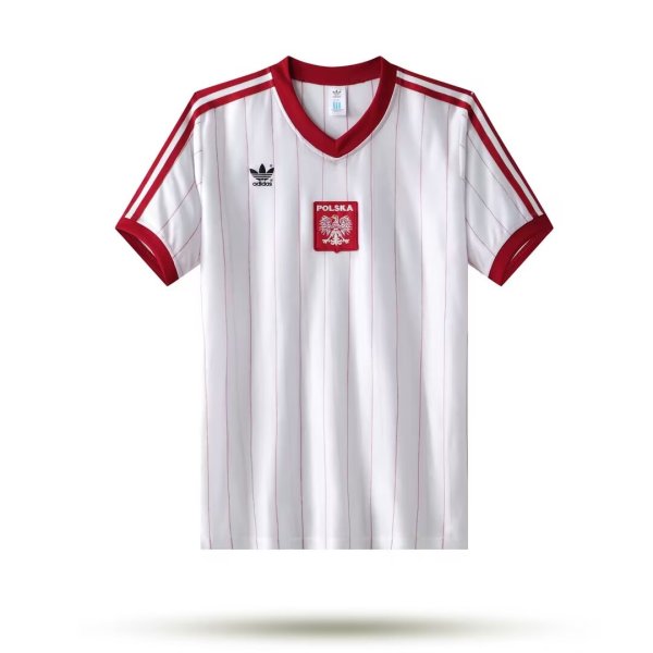 Retro poland Home Fans 1:1 Quality Soccer Jersey  1982