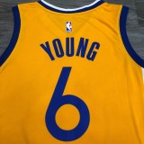 Golden State Warriors  V-neck Yellow JORDAN #6 YOUNG 1:1 Quality NBA Season Jerseys 2021