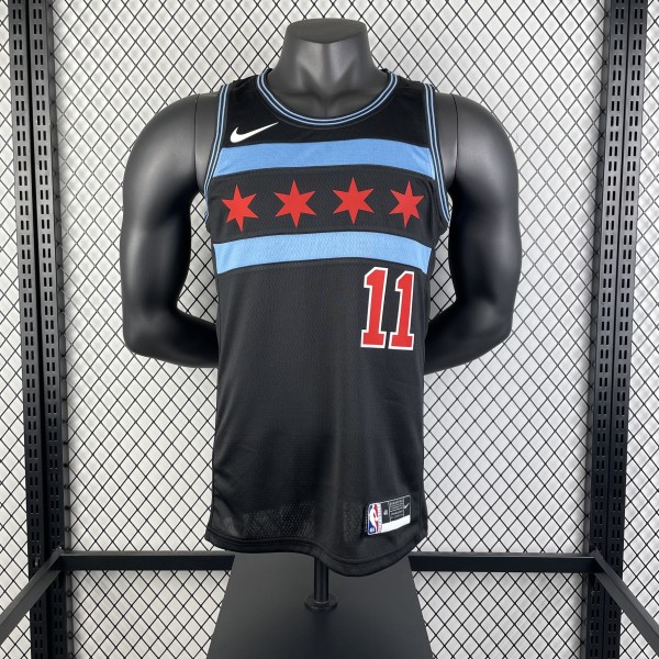 Retro Chicago Bulls  City Edition Black #11 DEROZAN  1:1 Quality NBA  Season Jerseys 2019