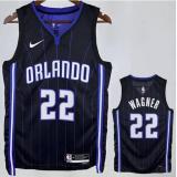 Magic WAGNER #22 Black NBA Jerseys Hot Pressed  24-25