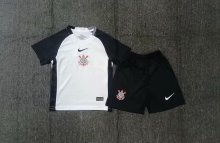 Corinthians home kids  fans 1:1 Quality Soccer Jersey  25-26