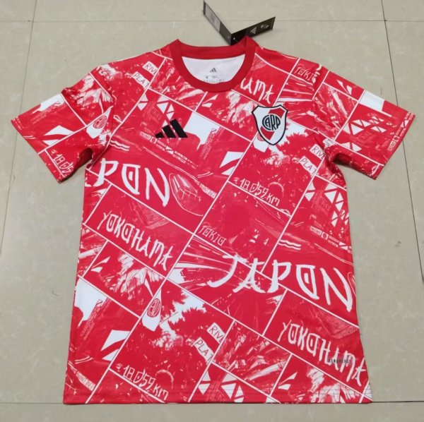 River Plate Training Clothes Fans 1:1 Quality Soccer Jersey   25-26