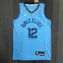 Memphis Grizzlies  Blue #12 MORANT 1:1 Quality NBA Jerseys  75 Year