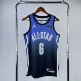 Los Angeles Lakers Blue #6 James  round neck All-Sta  1:1 Quality NBA Season Jerseys  2023