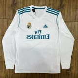 Retro Real Madrid long  Home Player  1:1 Quality Soccer Jersey  2017-2018