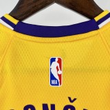Los Angeles Lakers  kids yollow #77 DBNCIC NBA Jerseys  2023